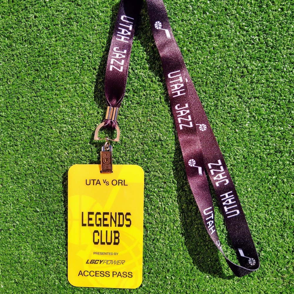 Utah Jazz Orlando Legends Club Autographed NBA Rudy Gobert Signed Access Pass